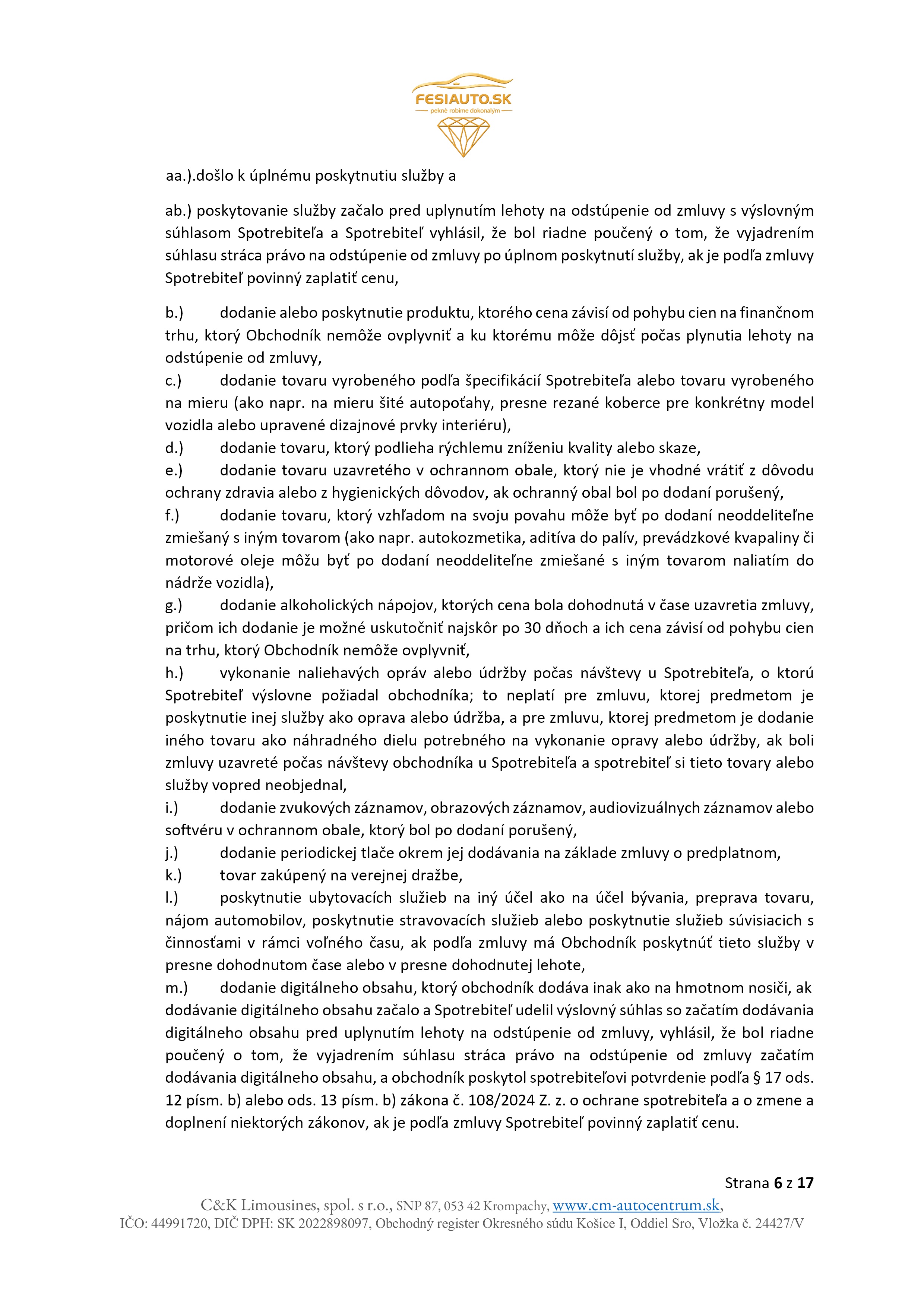 2026.06.19 - Obchodné podmienky pre spotrebiteľov www.fesiauto (6)